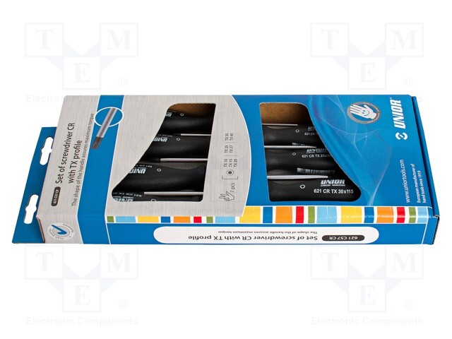 SCREWDRIVER: UNIVERSAL-SET - TORX® - CR - CARDBOARD PACKAGING,BOX - Ruuvimeisselit ja sarjat - UNIOR-617031 - 1