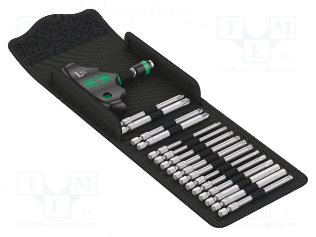 SCREWDRIVER: UNIVERSAL-SET - KIND OF HANDLE: T - 1/4" - 17PCS. - Ruuvimeisselit ja sarjat - WERA.05057470001 - 1