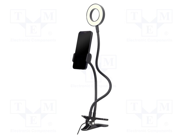 KAHVA - MUSTA - OMINAISUUDET: LED DIODIN KANSSA - 5W - 1,5M - Tietokonetarvikkeet - muut - LED-RING4-PH-01 - 1