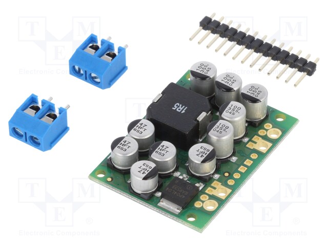 STEP DOWN MUUNNIN - LÄHTÖJÄNNITE 5V - TULOJÄNNITE 6÷40V - 15A - 80÷95% - 43X31,8MM - Virransyöttömuuntimet - POLOLU-2881 - 1