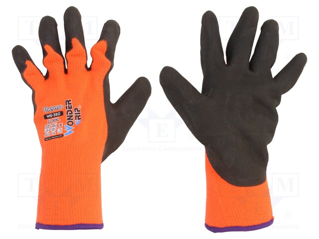 SUOJAKÄSINEET - KOKO: 11,XXL - ORANSSI - AKRYYLI,LATEX - THERMO - Suojakäsineet - WG-380-XXL11 - 1