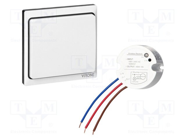 SWITCH - FOR WALL MOUNTING - 230VAC - 4.3A 1000W - Rakennusautomatiikka - VIR-WB-1 - 1