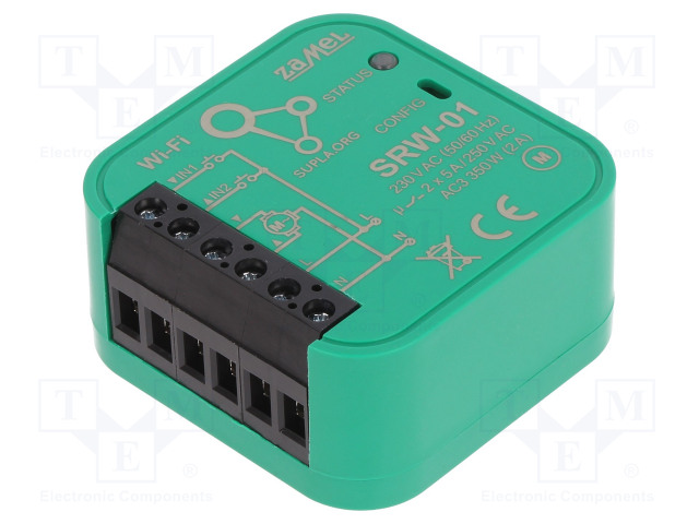 SÄLEKAIHTIMIEN OHJAIN - SMART HOME - RASIA-ASENNUS - 230VAC - IP20 - SUPLA - Rakennusautomatiikka - SRW-01 - 1