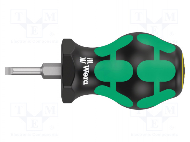 SCREWDRIVER: STANDARD - SLOT - 3.5X0.6MM - STUBBY - Ruuvimeisselit ja sarjat - WERA.05008840001 - 1