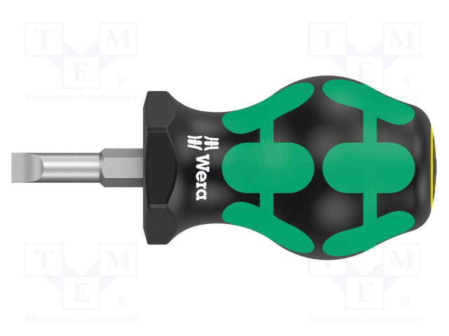 SCREWDRIVER: STANDARD - SLOT - 5.5X1MM - STUBBY - BLADE LENGTH: 24.5MM - Ruuvimeisselit ja sarjat - WERA.05008842001 - 1