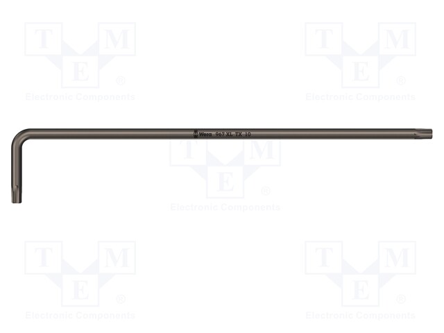 WRENCH: TORX® - SPHERICAL - TX10 - OVERALL LEN: 112MM - STEEL - Kuusiokolo- ja TORX avaimet - WERA.05024463001 - 1