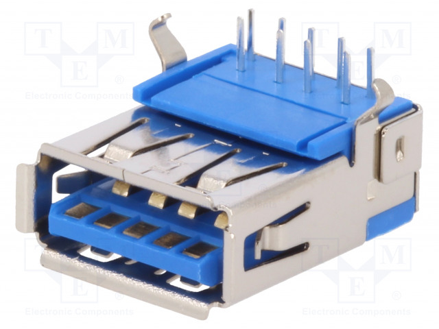 USB A LIITIN - PCB - THT - 90° KULMA - USB 3.0 - USB liittimet - USBA-G3.01 - 1