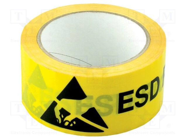 NAUHA: VAROITUSNAUHA - L: W: 50MM - PAKS.: 95UM - PVC - ESD teipit ja etiketit - ESD-TAPE1 - 1