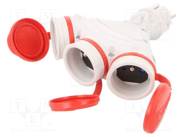 VIRTAJAKAJA - CEE 7/5 (E) PISTOKE,CEE 7/7 (E/F) PISTOKE - 16A - Jatkojohdot ja -haaroittimet - W-01151 - 1