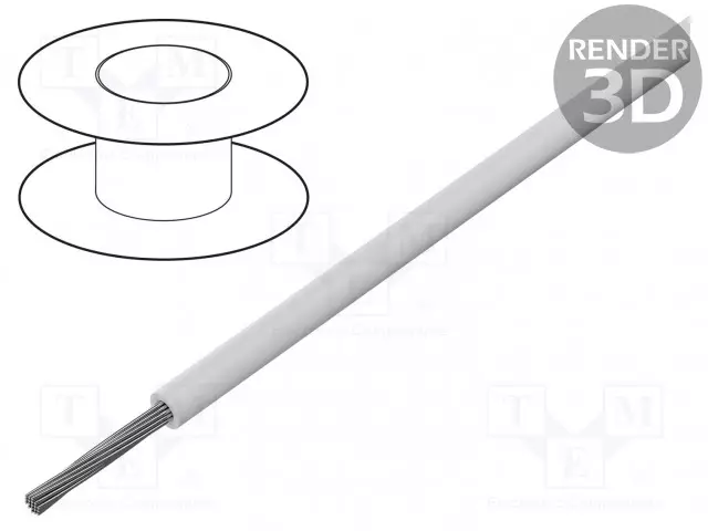 KYTKENTÄJOHTO - CU - 10AWG - PVC - VALKOINEN - 600V - Yksisäikeiset asennuskaapelit - 3081-WH001 - 1