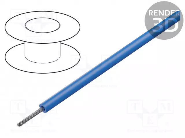 JOHTO - BETATHERM® 145 - 1X0,5MM2 - CU - SININEN - -55÷145°C - Lämmönkestävät kaapelit - 3610-0050-1801 - 1