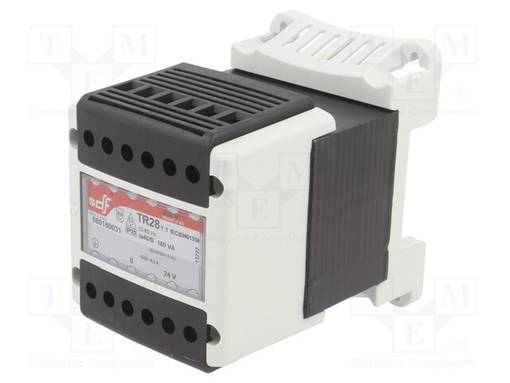 MUUNTAJA: VERKKOMUUNTAJA - 160VA - 400VAC - 24V - LÄHDÖT: JATKOJOHTO - Muuntajat kiinnityksen kanssa - DF-680160031 - 1