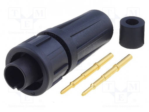 UROSLIITIN - 7A - 250V - PIN: 2 - EN2 - JUOTETTAVA - SWITCHCRAFT liittimet - EN2C2M20G1 - 1