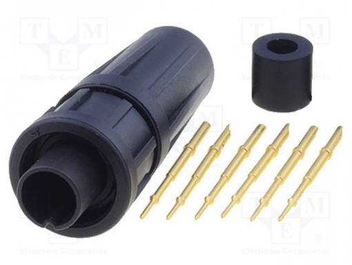 UROSLIITIN - 3A - 125V - PIN: 6 - EN2 - JUOTETTAVA - SWITCHCRAFT liittimet - EN2C6M26G1 - 1