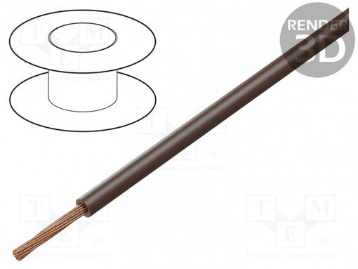 JOHTO - FLY - 1X1MM2 - CU - PVC - RUSKEA - 60V - 2,4÷2,7MM - FLRY autoinstallaatio-kaapelit - FLY1.00-BR1 - 1