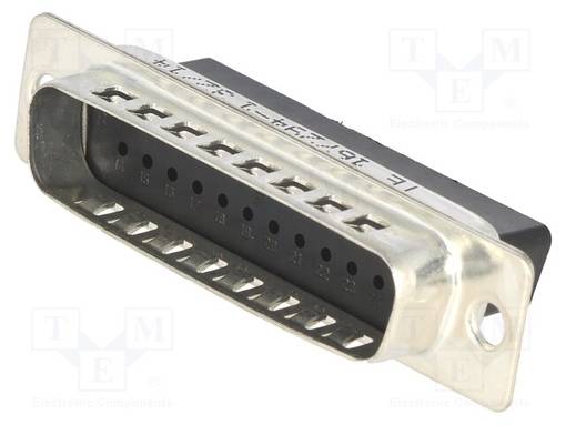 D-SUB LIITIN - PIN: 25 - PISTOKE - UROS - JOHTOON - SUORA - PURISTUS - D liittimet - HDP20-1672941 - 1