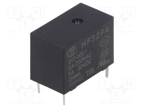 RELE - SPST-NO - UKELAN: 12VDC - 5A - 5A/250VAC - Pienoisreleet - HF32FA012-HSL1 - 1