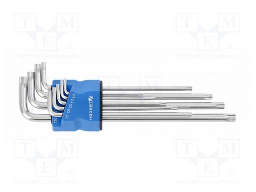 AVAIN: TORX®-SARJA - SEOSTERÄS - PITKÄ - 9KPL - Kuusiokolo- ja TORX avaimet - HT1W831 - 1