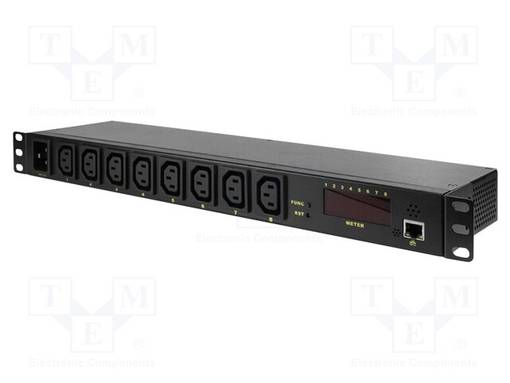 JATKOJOHTO: VIRRANSYÖTTÖ - PISTORASIAT: 8 - 240VAC - 16A - MUSTA - Tietokonetarvikkeet - muut - PDU8P01 - 1