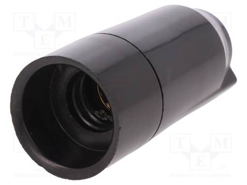 PIDIKE: HEHKULAMPUT - E14 - RUNKO: MUSTA - Ø: 28MM - BAKELIITTI - L: 58MM - Lampunkannat ja adapterit led tuotteisin - PW-D.3001 - 1