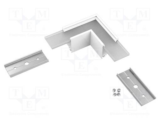 LIITIN 90° - VALKOINEN - ALUMIINI,POLYKARBONAATTI - LINEA20 - Profiilit LED nauhoille - TOP-C1860001 - 1