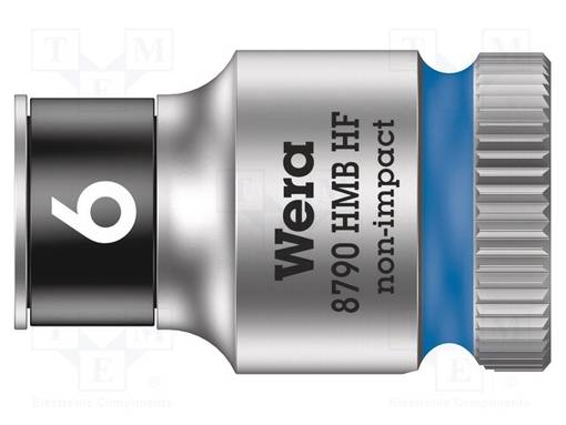 HYLSY - 6-KULMA,HYLSY-HEX 6MM - 3/8" - KÄRJEN PIT: 29MM - ZYKLOP - Hylsyavaimet - WERA.05003740001 - 1