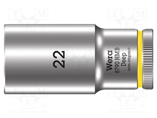 HYLSY - 6-KULMA,HYLSY-HEX 22MM - 3/8" - KÄRJEN PIT: 64MM - Hylsyavaimet - WERA.05004544001 - 1