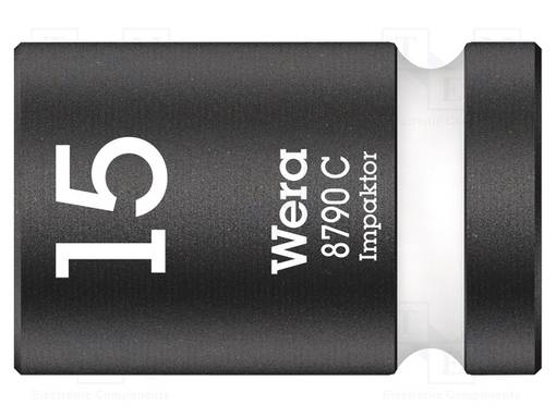 HYLSY - 6-KULMA,HYLSY-ISKUVAIKUTUS - HEX 15MM - 1/2" - Hylsyavaimet - WERA.05004572001 - 1