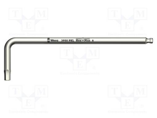 WRENCH: HEX KEY - HEX PLUS,SPHERICAL - HEX 2.5MM - STAINLESS STEEL - Kuusiokolo- ja TORX avaimet - WERA.05022702001 - 1