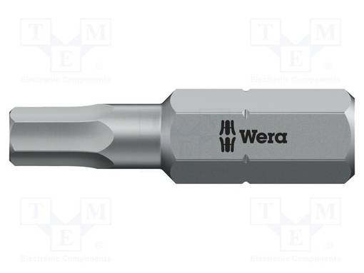 RUUVAUSKÄRKI - HEX 2,5MM - 1/4" - KOK.PIT: 25MM - Ruuvauskärjet - WERA.05056342001 - 1