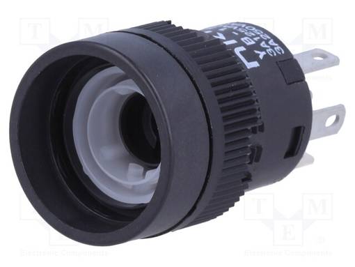 PAINOKYTKIN - AS: 2 - SPDT - 3A/125VAC - ON-(ON) - NÄPPÄIN: PYÖREÄ - Standardikytkimet - YB15CKW01 - 1