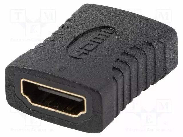 HDMI ADAPTERI -PISTORASIA,MOLEMMIN PUOLIN - HDMI 2.0 - PVC - MUSTA - HDMI, DVI, DisplayPort johdot - AD-HDMI-01 - 1