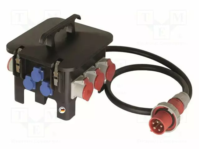 KOJEISTO - 5G16MM2 - 2M - KUMI - MUSTA - PISTORAS.MÄÄRÄ: 9 - 63A - Jatkojohdot ja -haaroittimet - AS-60561 - 1