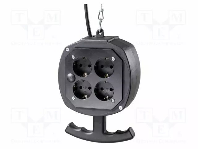 VIRTAJAKAJA - 3G1,5MM2 - 3M - PVC - MUSTA - PISTORAS.MÄÄRÄ: 8 - 16A - Jatkojohdot ja -haaroittimet - AS-60971 - 1