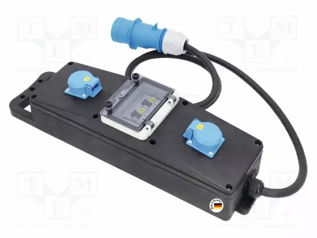 KOJEISTO - 3G6MM2 - 2M - KUMI - MUSTA - PISTORAS.MÄÄRÄ: 2 - 32A - Jatkojohdot ja -haaroittimet - AS-63261 - 1