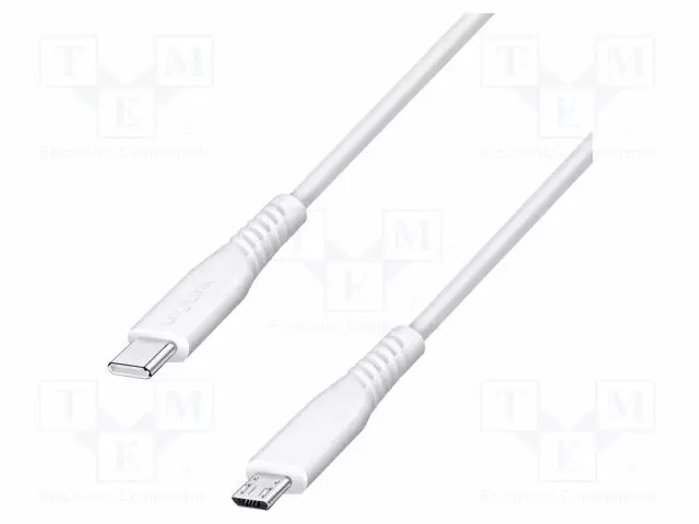 KAAPELI - USB 2.0 - USB B MIKROPISTOKE,USB C PISTOKE - 0,5M - PVC - USB kaapelit ja adapterit - CU0241 - 1