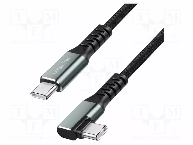 KAAPELI - USB 3.2 GEN 2 - USB C PISTOKE,USB C KULMALIITIN - 1M - USB kaapelit ja adapterit - CU0271 - 1