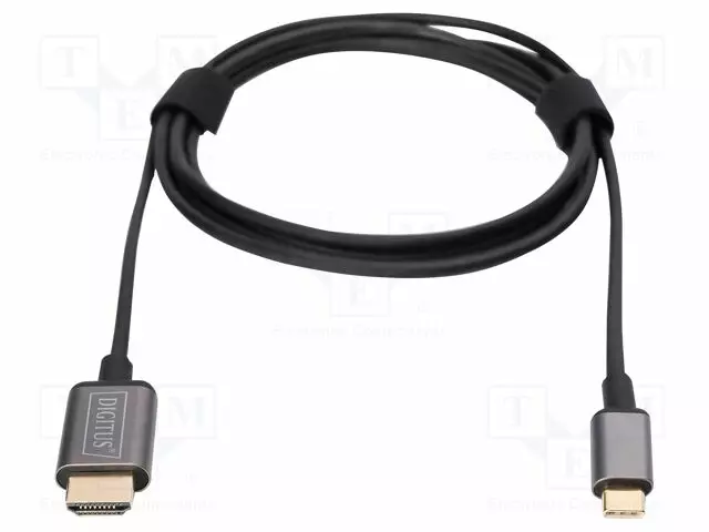 KAAPELI-HDMI ADAPTERI -PISTOKE,USB C PISTOKE - PVC - USB 3.1 - 1,8M - HDMI, DVI, DisplayPort johdot - DA-70821 - 1