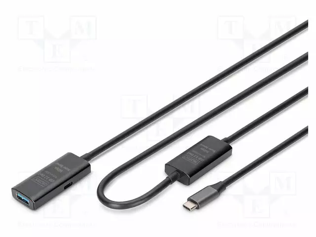 USB-TOISTIN - USB 3.2 GEN 1,VAHVISTIMELLA MUSTA - 5GBPS - USB kaapelit ja adapterit - DA-73111 - 1