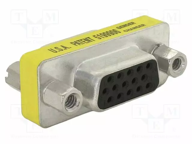 ADAPTERI - D-SUB 15PIN PISTORASIA,MOLEMMIN PUOLIN - Tietokonekaapelit ja -adapterit - DELOCK-65001 - 1