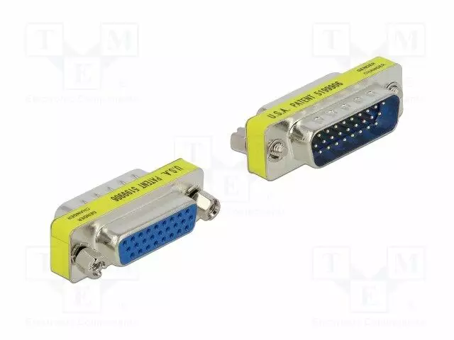 ADAPTERI - D-SUB 26PIN PISTORASIA,D-SUB 26PIN PISTOKE - Tietokonekaapelit ja -adapterit - DELOCK-65111 - 1