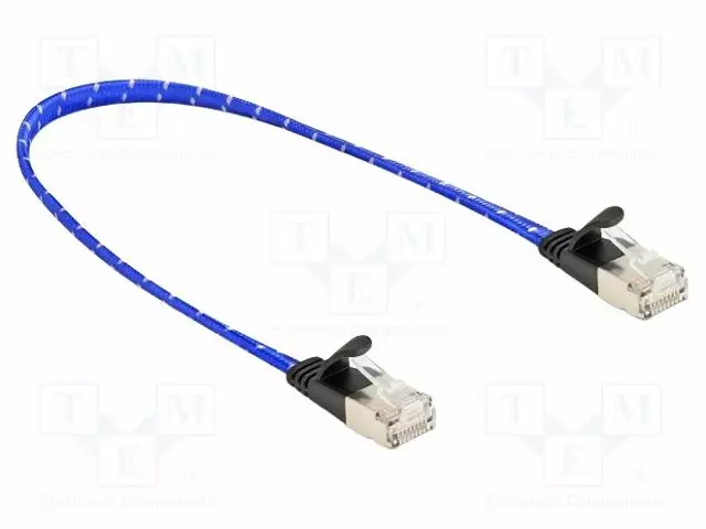 PATCH KAAPELI - U/FTP - CAT 6A - RJ45-PISTOKE,MOLEMMIN PUOLIN - 0,3M - RJ45 Ethernet kaapelit - DELOCK-80381 - 1