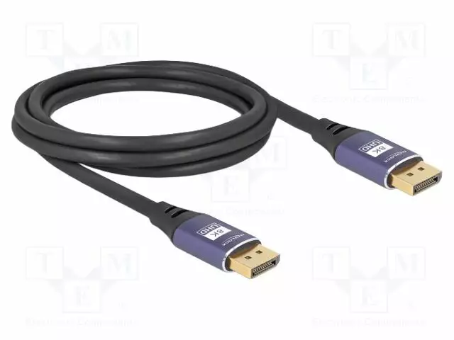 KAAPELI - DISPLAYPORT-PISTOKE,MOLEMMIN PUOLIN - DISPLAYPORT 1.4 - HDMI, DVI, DisplayPort johdot - DELOCK-80601 - 1