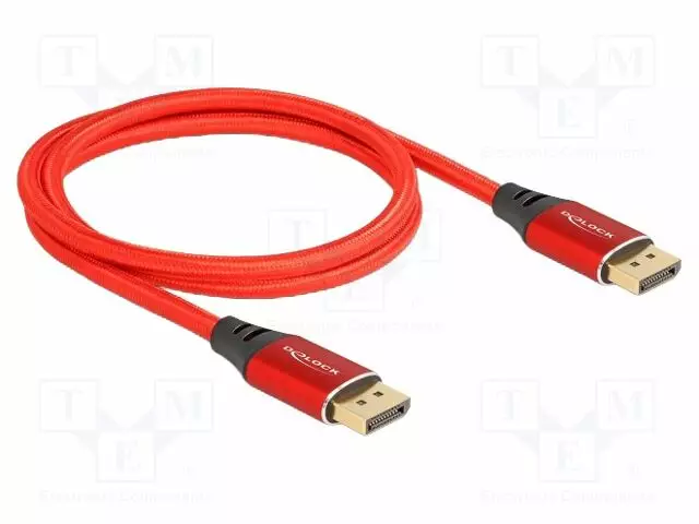 KAAPELI - DISPLAYPORT-PISTOKE,MOLEMMIN PUOLIN - DISPLAYPORT 2.1 - HDMI, DVI, DisplayPort johdot - DELOCK-80631 - 1