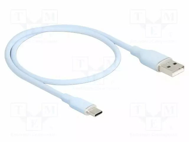 KAAPELI - USB 2.0 - USB A PISTOKE,USB C PISTOKE - KULLATTU - 0,5M - USB kaapelit ja adapterit - DELOCK-81221 - 1