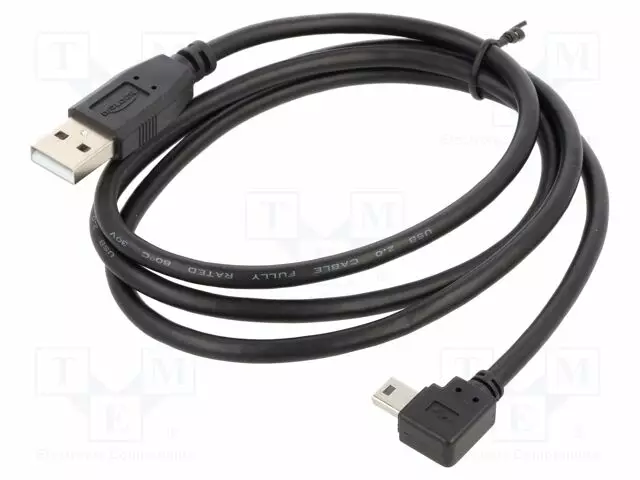 CABLE - USB 2.0 - USB A PLUG,USB B MINI PLUG 90° LEFT/RIGHT - 1M - USB kaapelit ja adapterit - DELOCK-81651 - 1