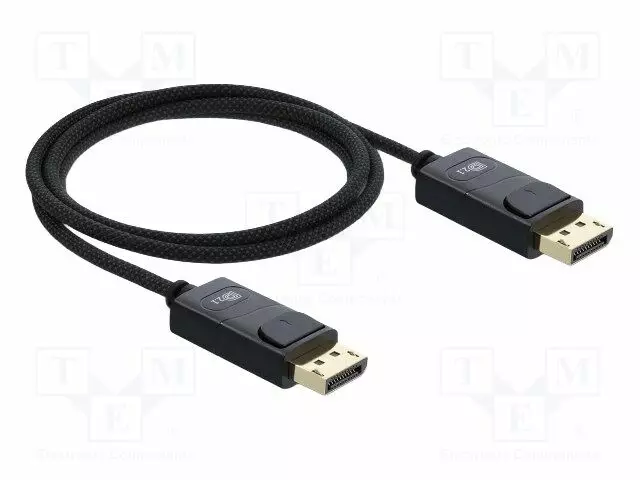 KAAPELI - DISPLAYPORT-PISTOKE,MOLEMMIN PUOLIN - TEKSTIILI - PIT: 1M - HDMI, DVI, DisplayPort johdot - DELOCK-81671 - 1