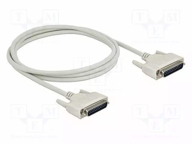 KAAPELI - D-SUB 25PIN PISTOKE,MOLEMMIN PUOLIN - PIT: 2M - BEIGE - Tietokonekaapelit ja -adapterit - DELOCK-84231 - 1