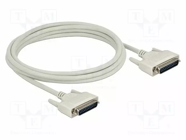 KAAPELI - D-SUB 25PIN PISTOKE,MOLEMMIN PUOLIN - PIT: 3M - BEIGE - Tietokonekaapelit ja -adapterit - DELOCK-84391 - 1