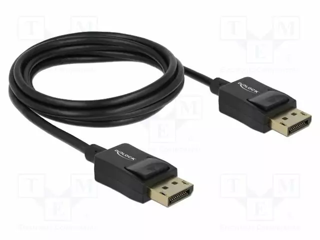 KAAPELI - DISPLAYPORT-PISTOKE,MOLEMMIN PUOLIN - DISPLAYPORT 1.4 - HDMI, DVI, DisplayPort johdot - DELOCK-85301 - 1